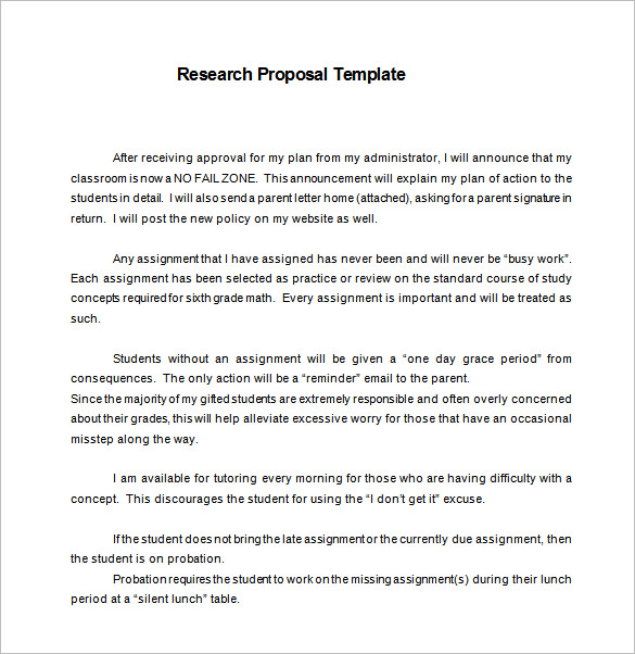 16+ Research Proposal Templates DOC, PDF, Excel