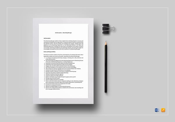 Job Description Templates - 32+ Free Word, Excel, PDF ...