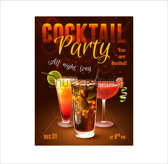 21+ Stunning Cocktail Party Invitation Templates &amp; Designs! - Word, PSD, AI