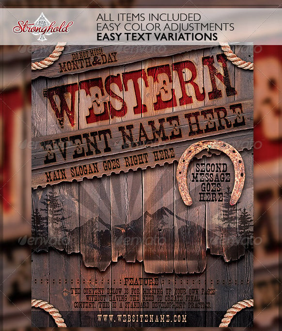 25+ Creative Western Flyer Templates & PSD, Word, EPS Designs Free