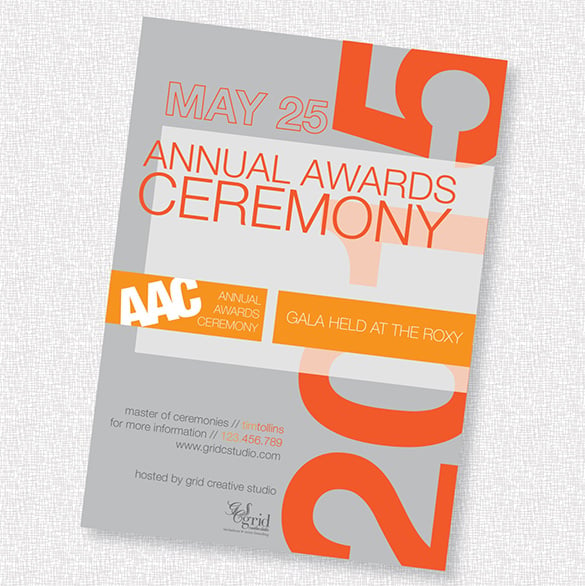 Annual Award Ceremony Invitation Design Template in PSD ...