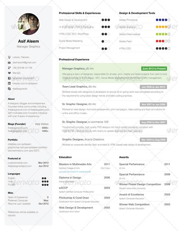 asif-aleem-manager-resume-template