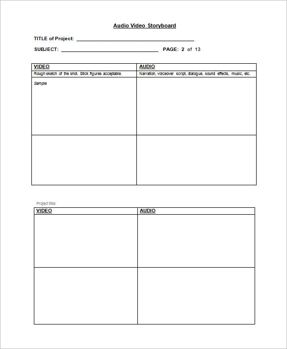 79+ Storyboard Templates - PDF, PPT, DOC, PSD
