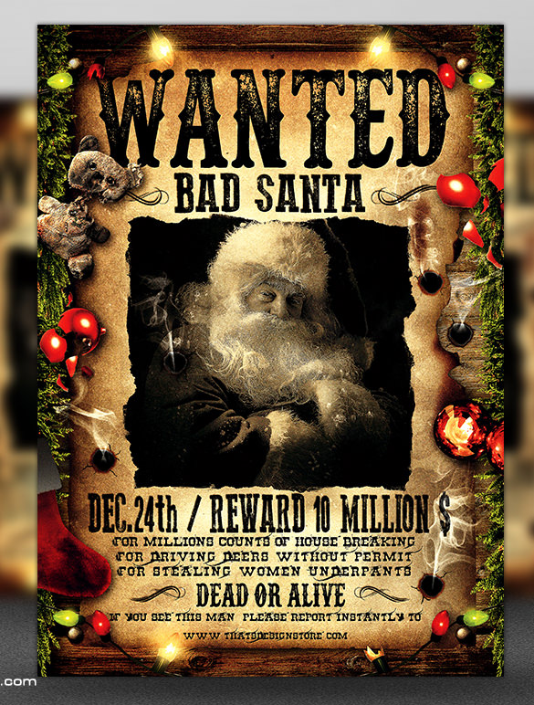 bad santa western flyer template