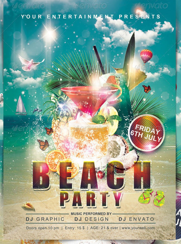 27 Amazing Psd Beach Party Flyer Templates Free And Premium Templates
