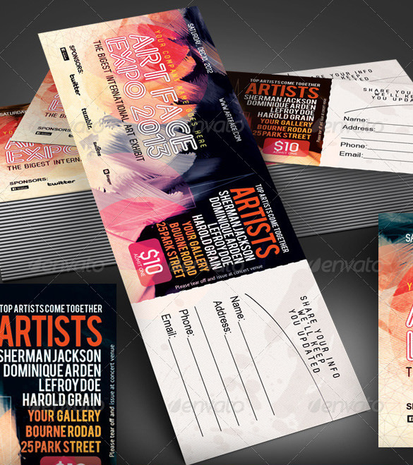 beautifully designed expo ticket template