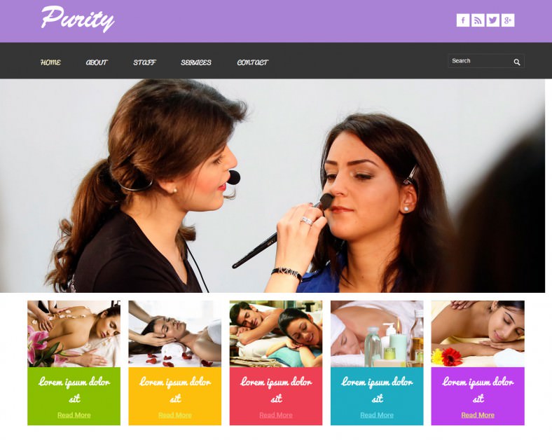 beauty parlour hair salon mobile website template free download 788x