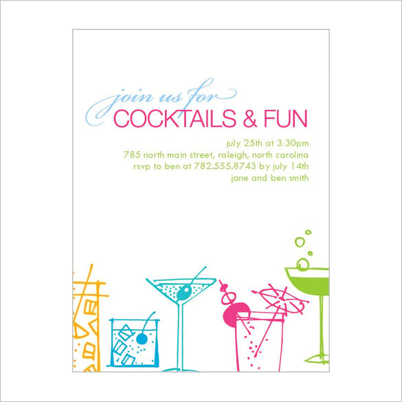 Cocktail Party Invitation Template Herl