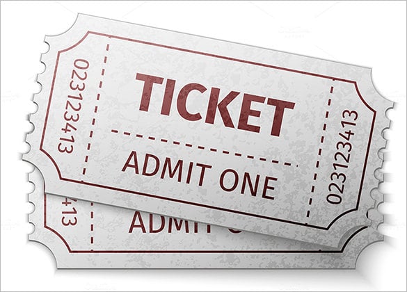 blank admit one ticket designs