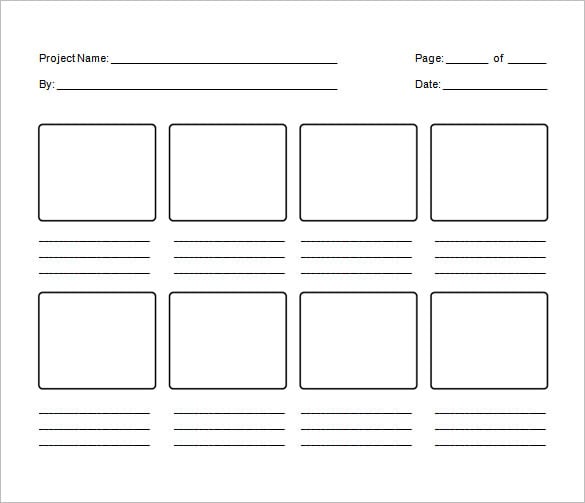 blank project storyboard template download