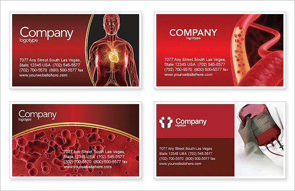 blood vascular system business card template