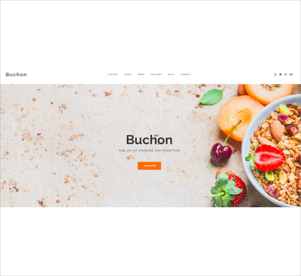 buchon multipurpose restaurant template