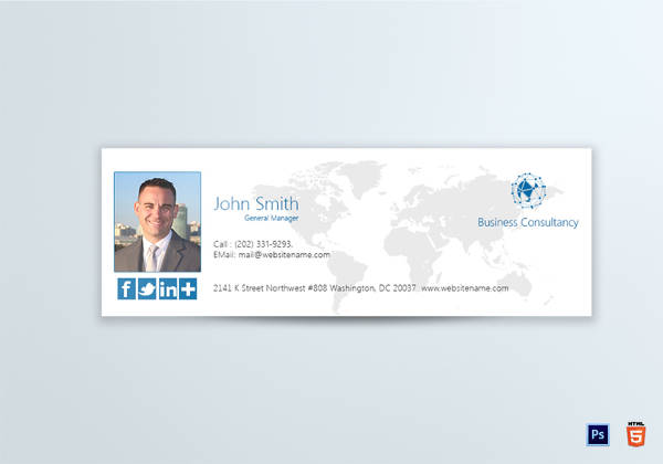 business consultancy general manager email signature