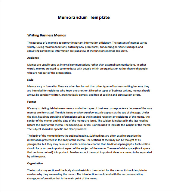 business memorandum template pdf download