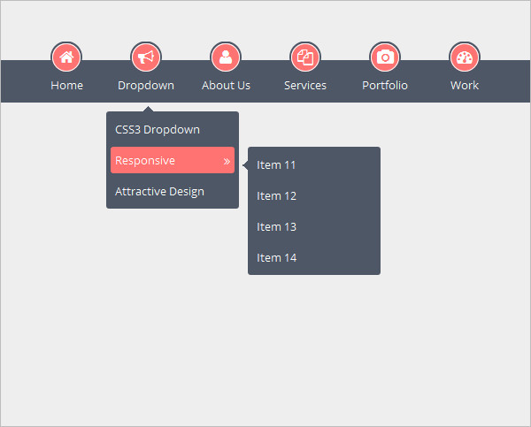 HTML5 CSS3 jQuery DropDown Menus - 16+ Free Best Templates
