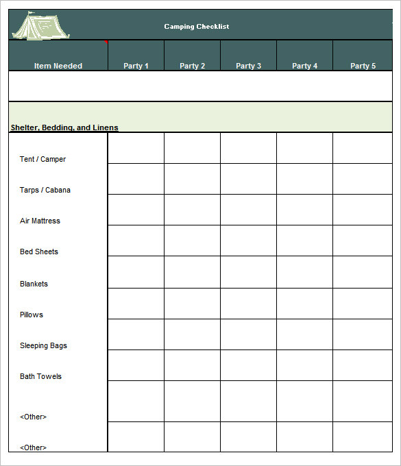 20+ Camping Checklist Templates - DOC, PDF, Excel