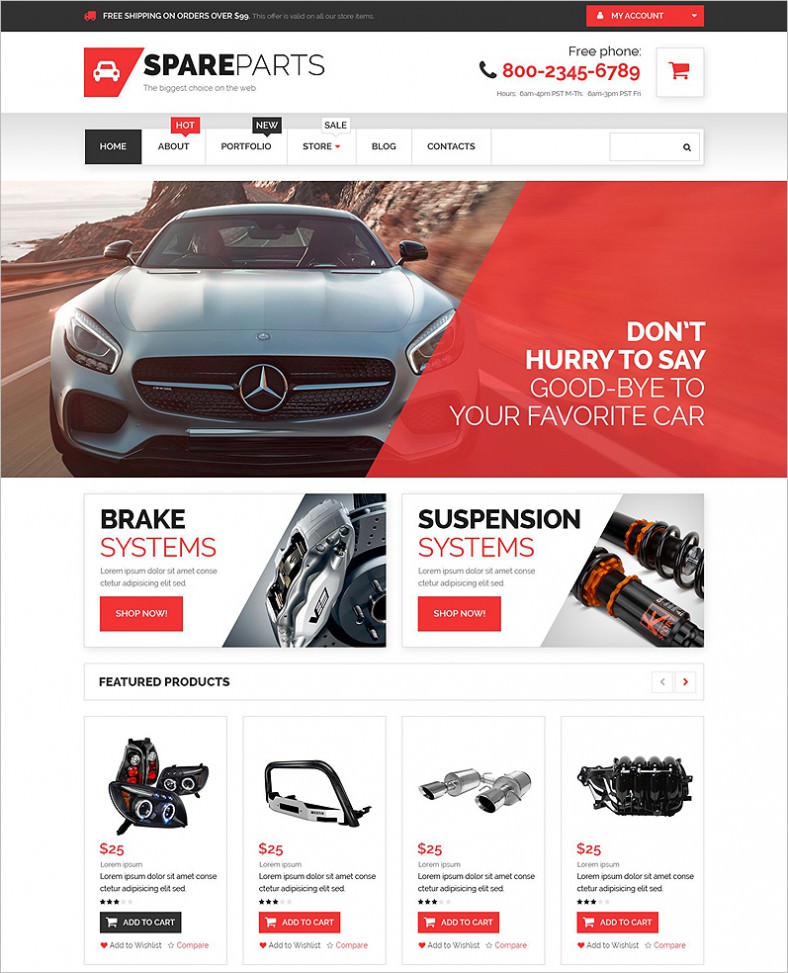 5+ Best Auto Parts Themes & Templates Free & Premium