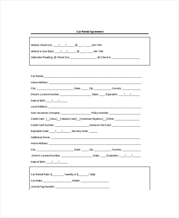 19 rental agreement templates free word pdf format download free