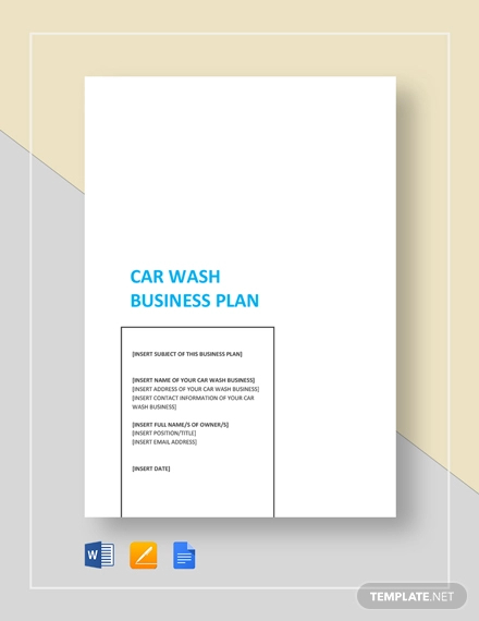 car wash business plan pdf download