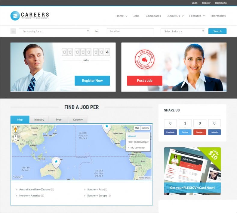 careers job portal candidates wp theme 788x70