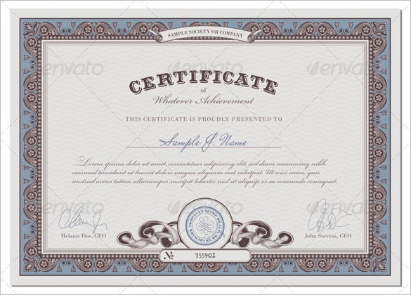 certificate template vector eps