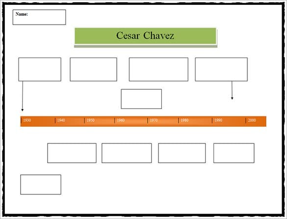 cesar chavez biography timeline template ms word example