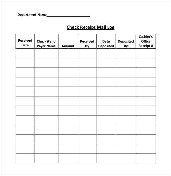 receipt-log-template-excel