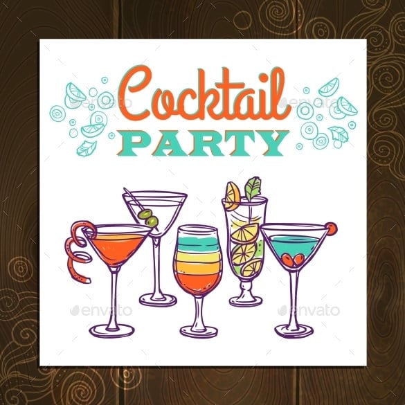 cocktail party poster template