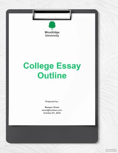college essay outline template