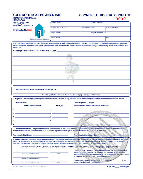 Home repair estimate template