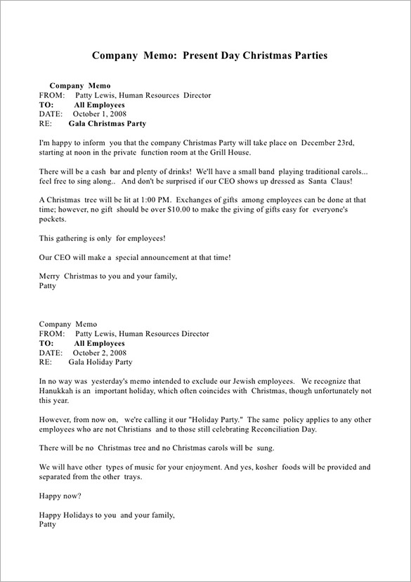 7+ Holiday Memo Templates Word, Google Docs Documents Download