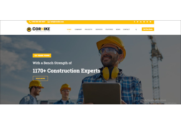 construction business joomla template