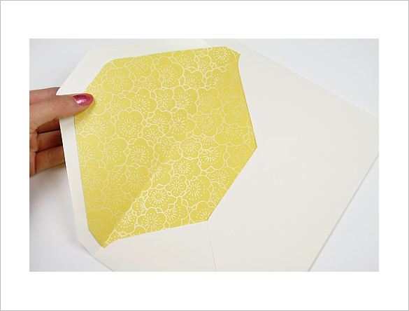 create unique lined invitation envelope liner instructions template