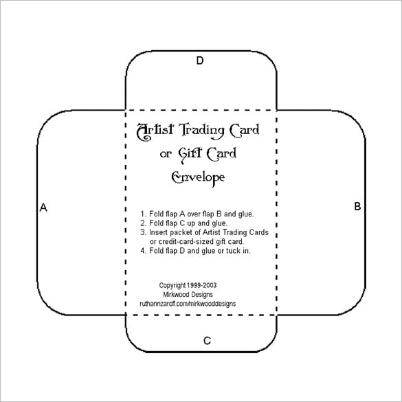 10+ Gift Card Envelope Templates Free Printable Word, PDF, PSD, EPS