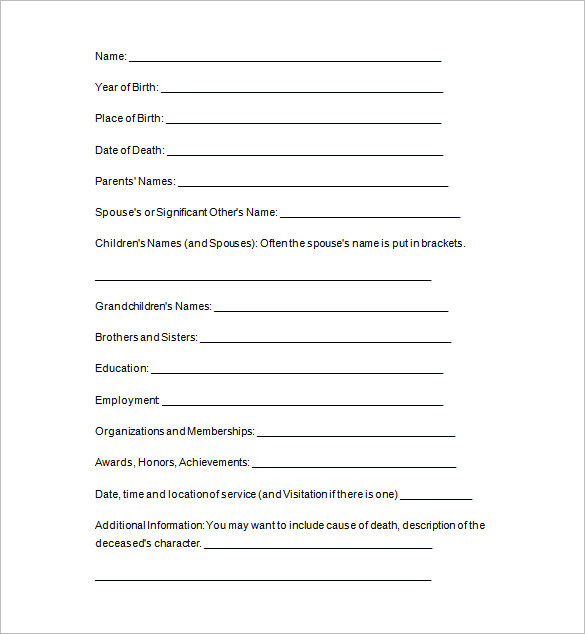 Funeral Notice Template 15+ Free Samples, Examples, Format Download! Free & Premium Templates