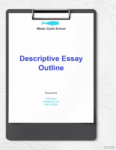 descriptive essay outline template