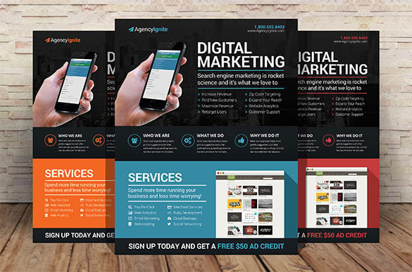 digital marketing advertising flyer template