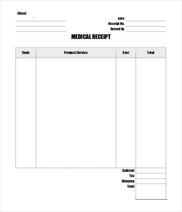 receipt template 122 free printable word excel pdf