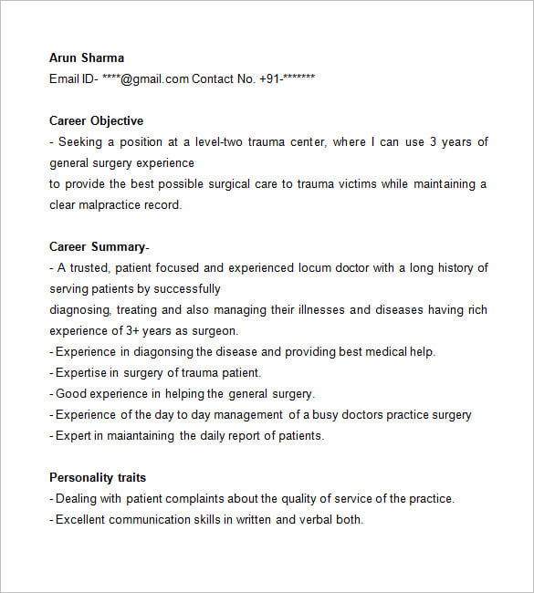 doctor-resume-template