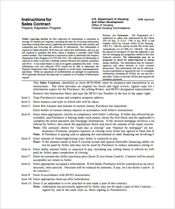 Sales Contract Template