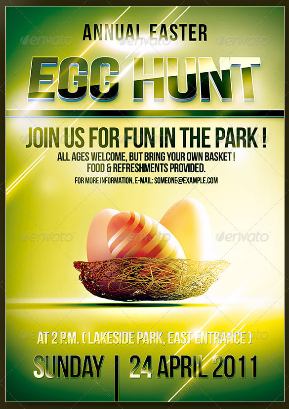 easter egg hunt invitation template