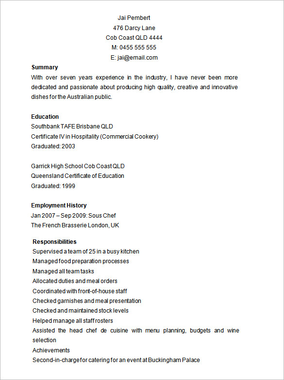 Cv Format In Ms Word 2007 Free Download