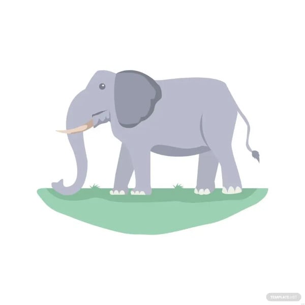 elephant body outline template