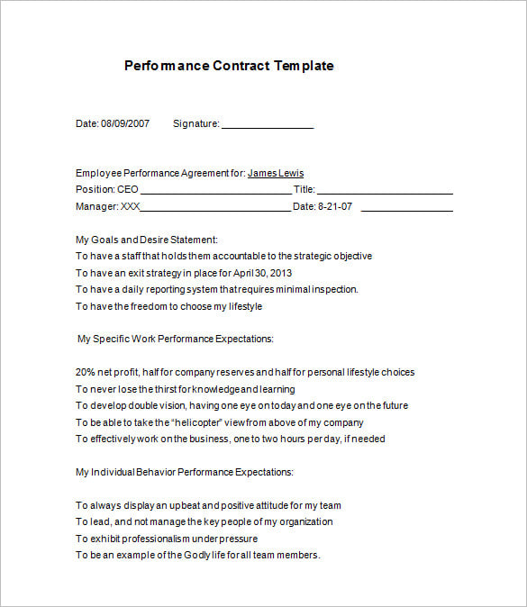 employee-performance-contract-template-free-download