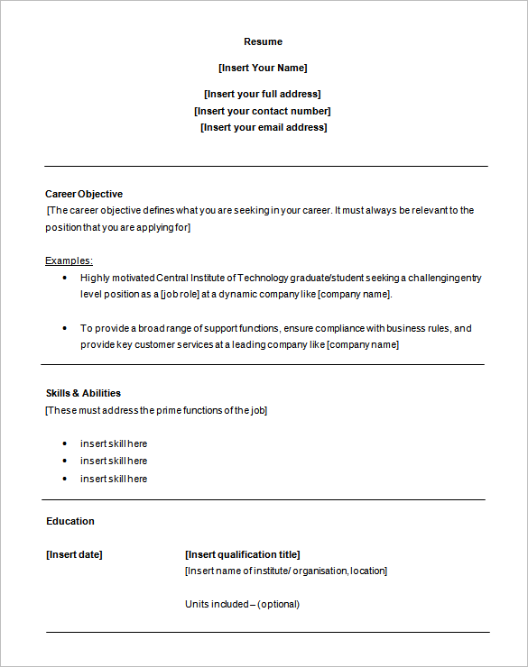 entry-level-customer-service-resume-word-free-download