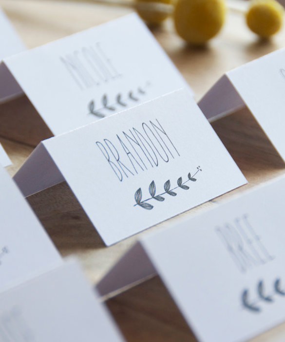 Free Printable Escort Cards