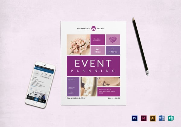 event planning flyer template