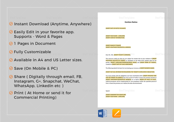 eviction notice template