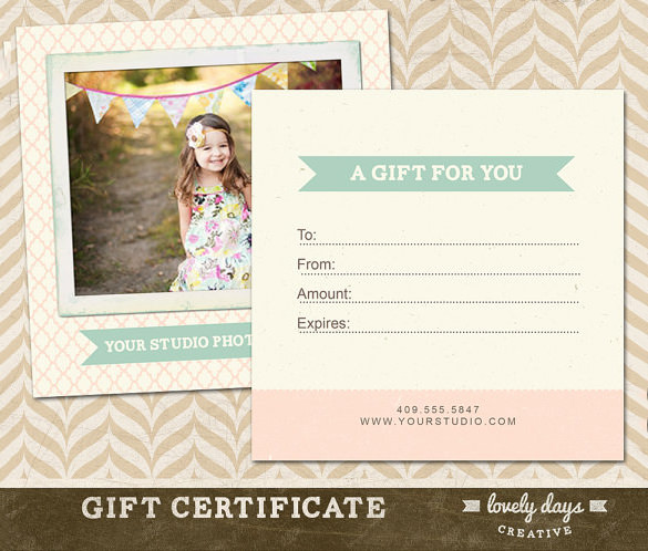 Photography Gift Certificate Templates 17 Free Word PDF PSD 