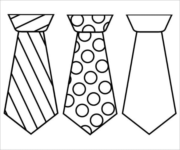 example tie template free download